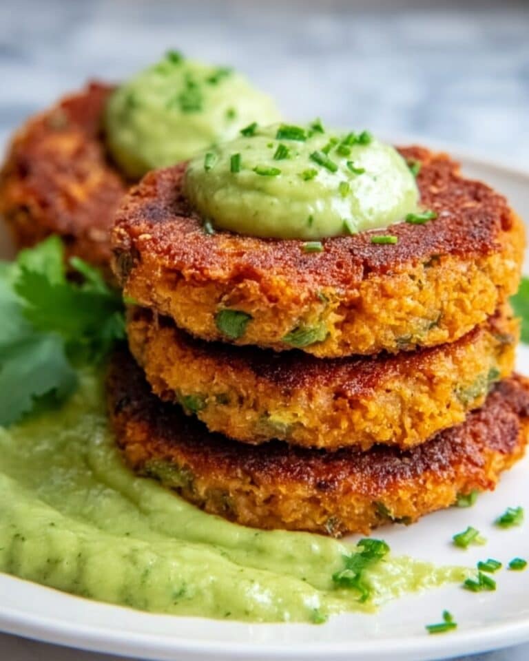 Sweet Potato and Lentil Patties with Avocado Cilantro Sauce and Mango Chutney Glaze Recipe