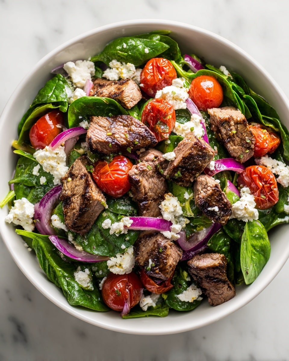 Crispy Lamb Salad with Feta and Balsamic Dressing Recipe