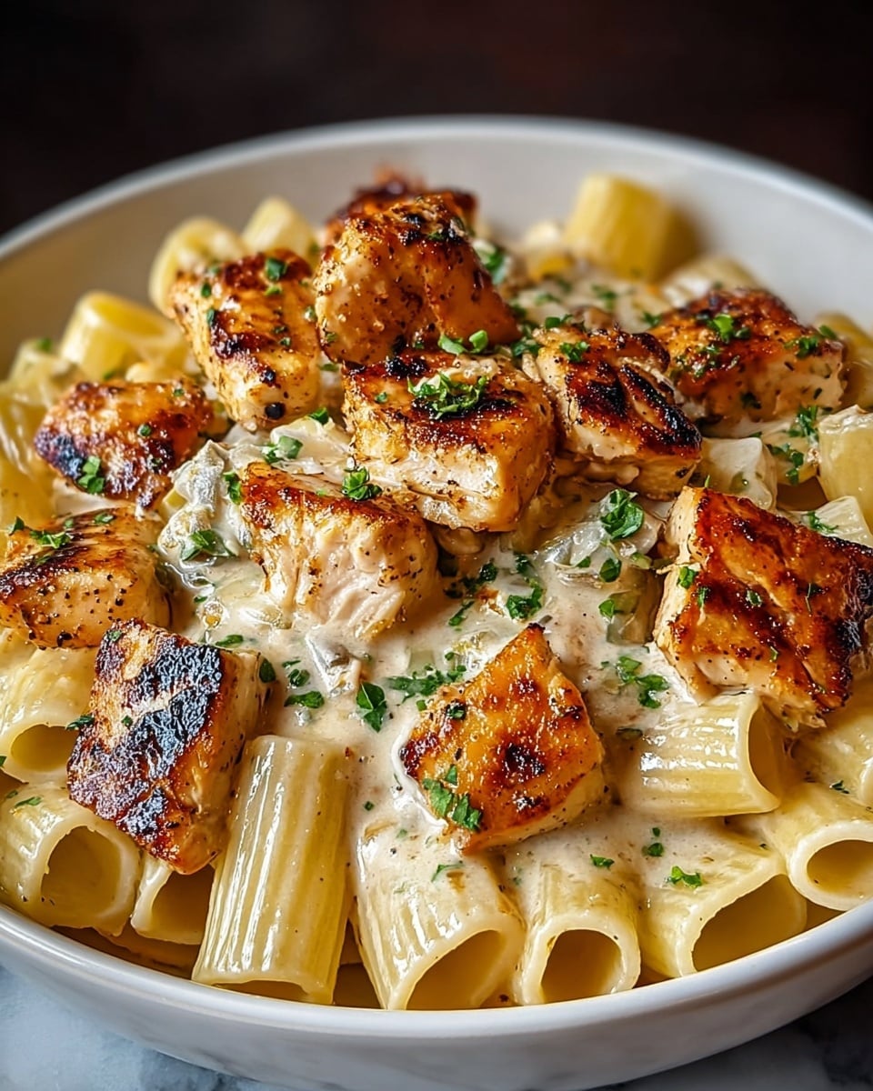 Creamy Parmesan Chicken Rigatoni Recipe - Recipe Image