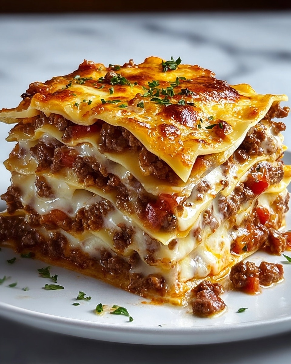 Parmesan Garlic Bacon Lasagna Recipe - Recipe Image