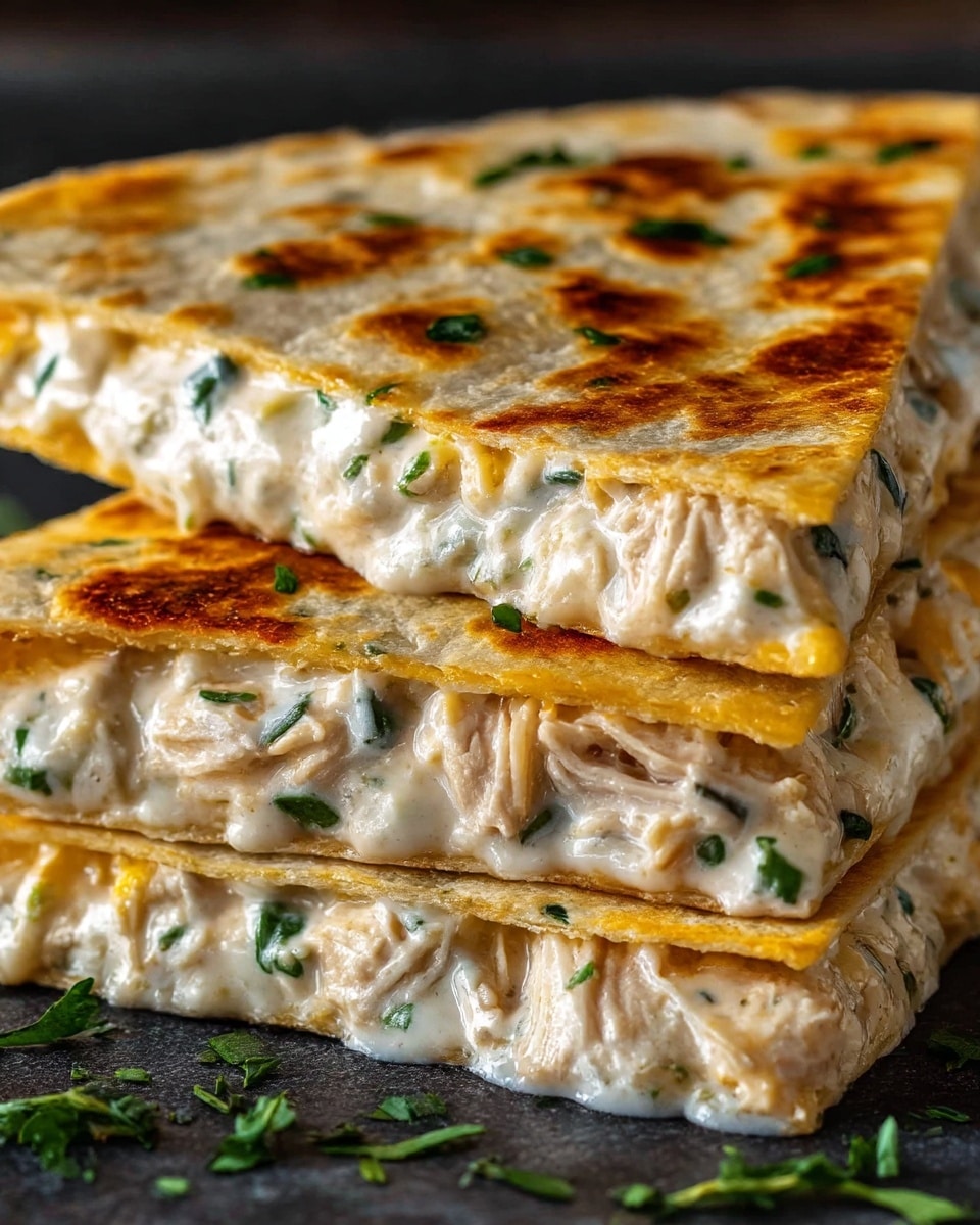 High-Protein Chicken Ranch Quesadilla Recipe