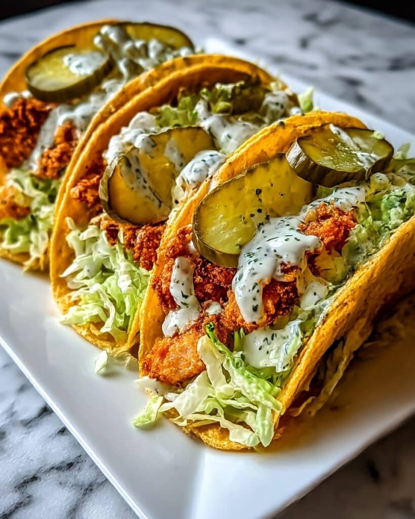 Dill Pickle Ranch Smash Chicken Tacos Recipe