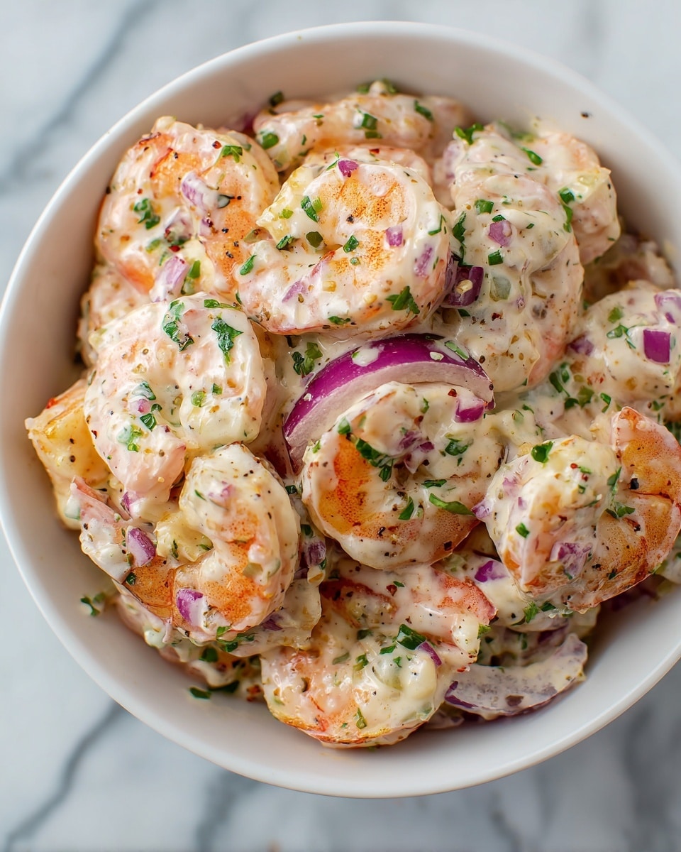 Creamy New York Deli Shrimp Salad Recipe - Recipe Image