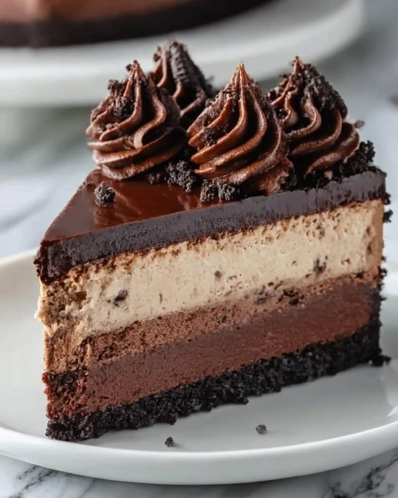 Triple Chocolate Cheesecake with Oreo Crust Recipe