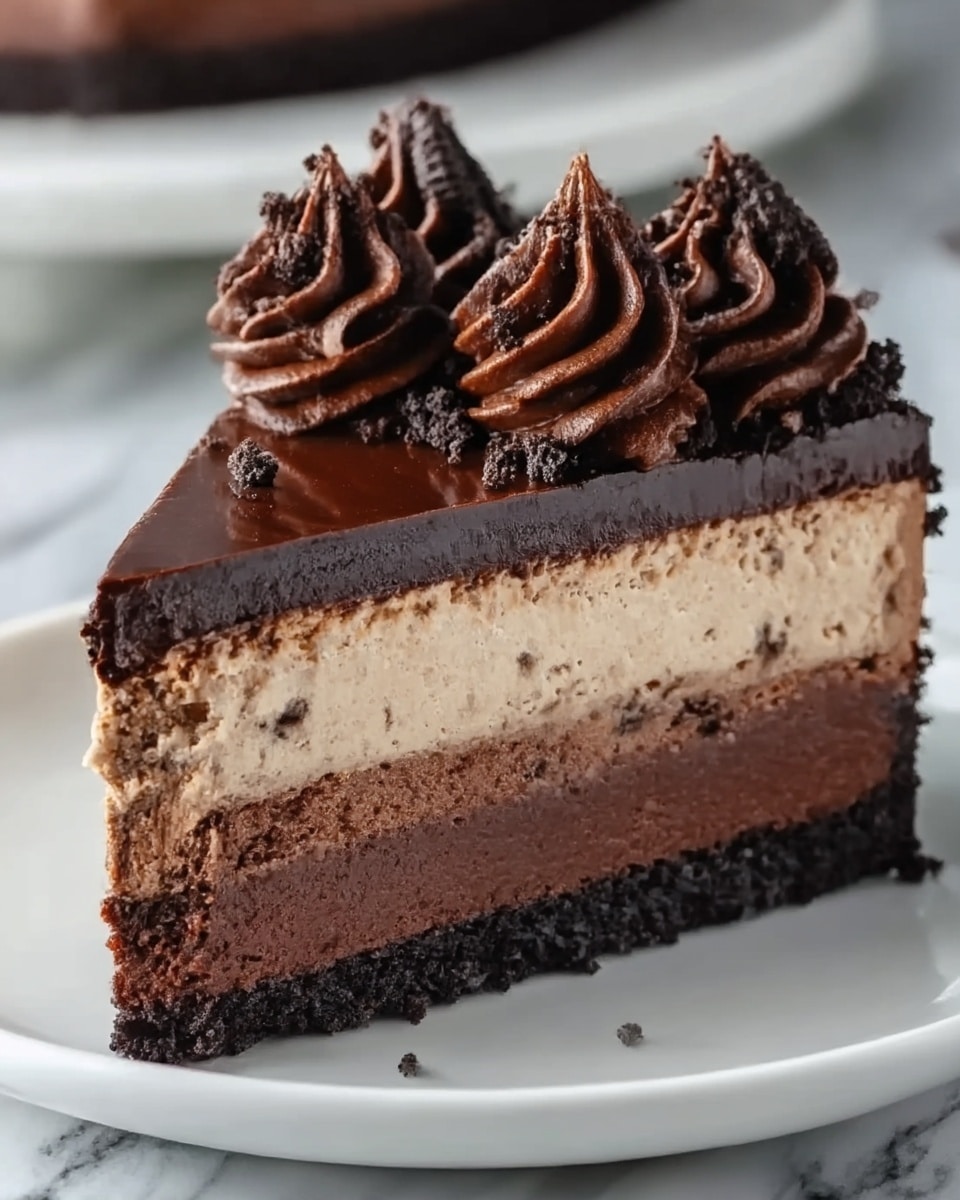 Triple Chocolate Cheesecake with Oreo Crust Recipe