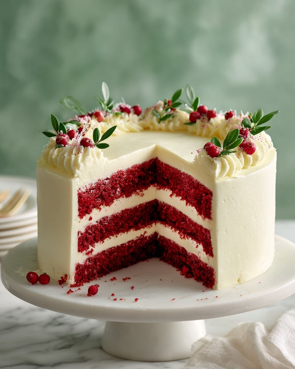 Red Velvet Cake with Cream Cheese Frosting Recipe - Recipe Image