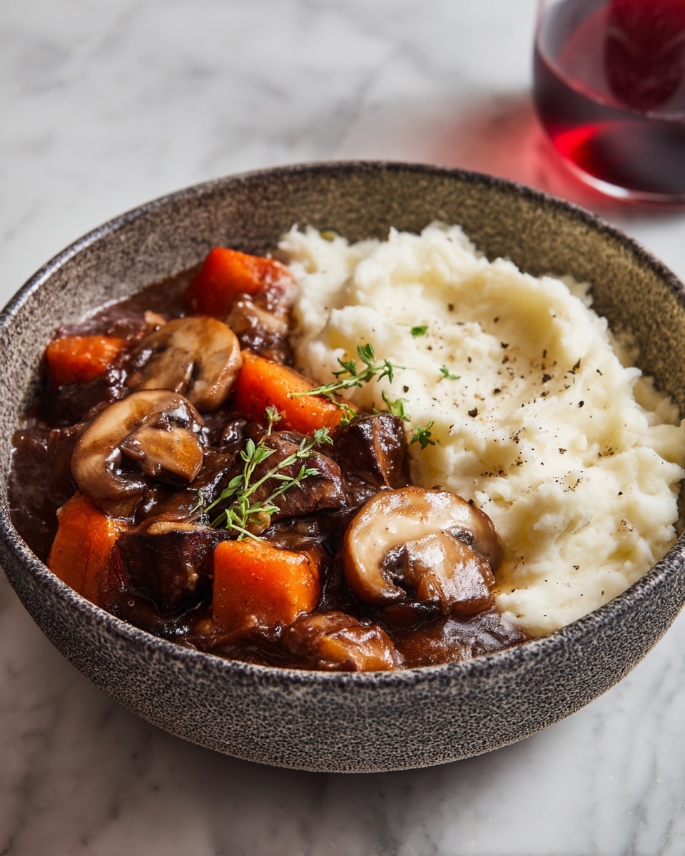 Irresistible Mushroom Bourguignon That Will Warm Your Soul Recipe - Recipe Image