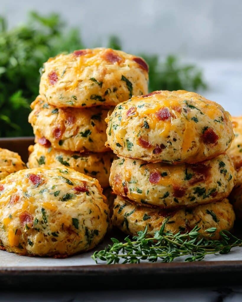 High Protein Breakfast Biscuits with Ham and Cheese Recipe