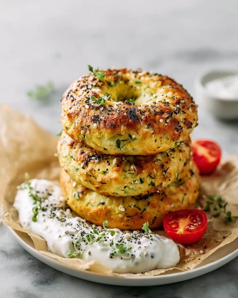 Low Carb Zucchini Bagels with Everything Bagel Seasoning Recipe