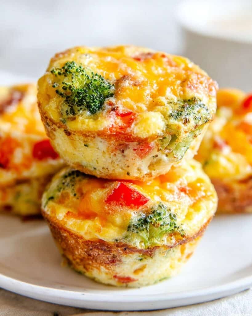 Broccoli Ham and Cheese Egg Muffins Recipe