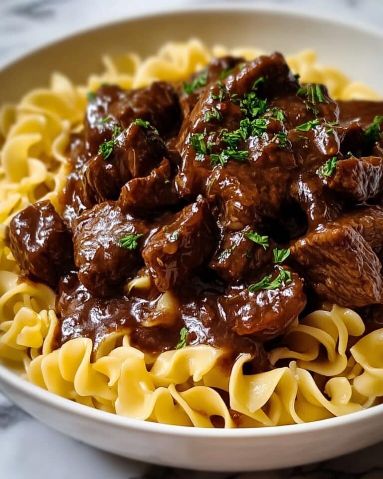 Crockpot Beef Tips & Noodles Recipe