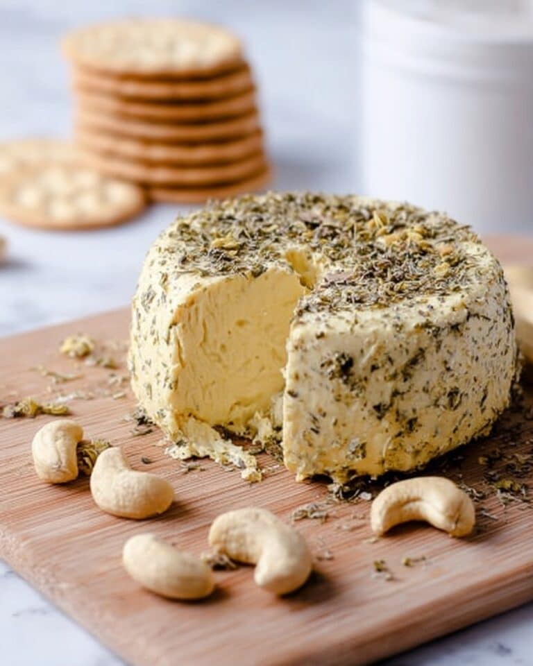 Sliceable Garlic & Herb Cashew Cheese (Vegan and Gluten Free) Recipe