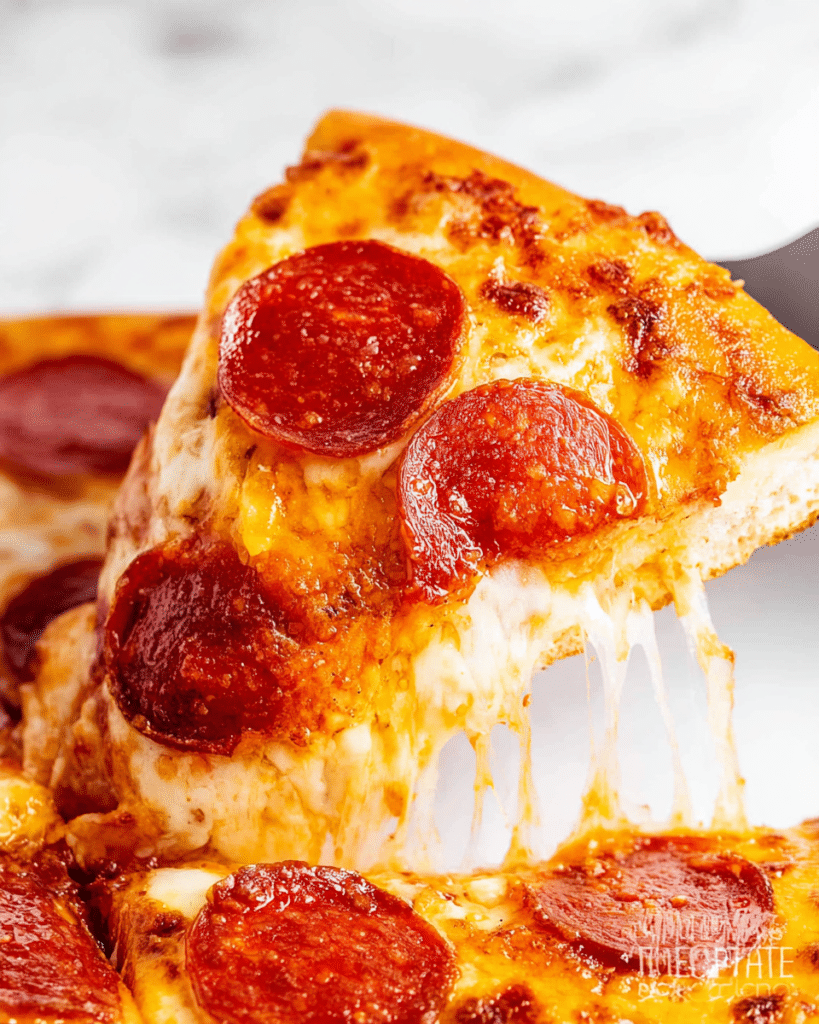 Cheese Crust Pizza (4 Ingredients) Recipe