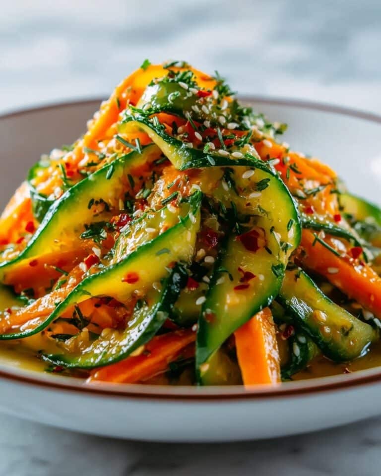 Cucumber Carrot Salad with Sesame Seeds and Asian Gochugaru Dressing Recipe