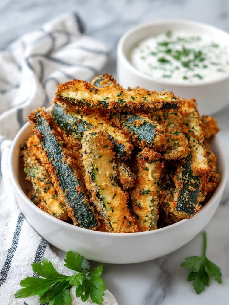 Crispy Low Calorie Air Fryer Zucchini Fries Recipe