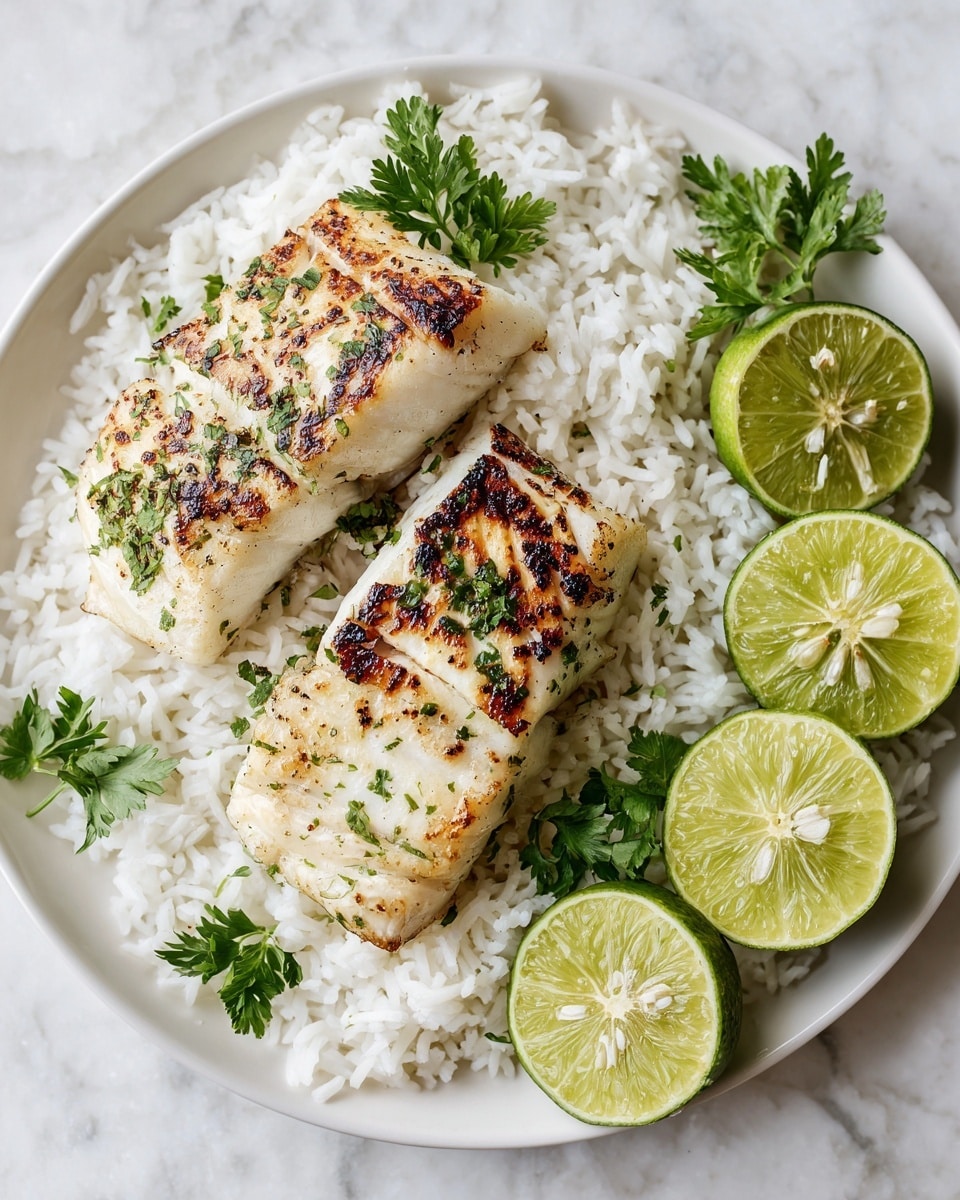 Coconut Lime Fish with Rice Recipe - Recipe Image