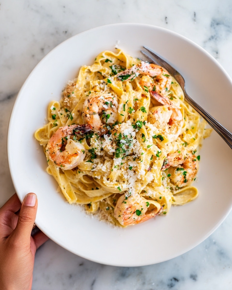 One Pan Parmesan Orzo with Shrimp Recipe - Recipe Image