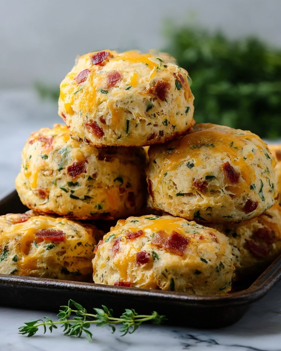 High Protein Breakfast Biscuits with Ham and Cheese Recipe - Recipe Image