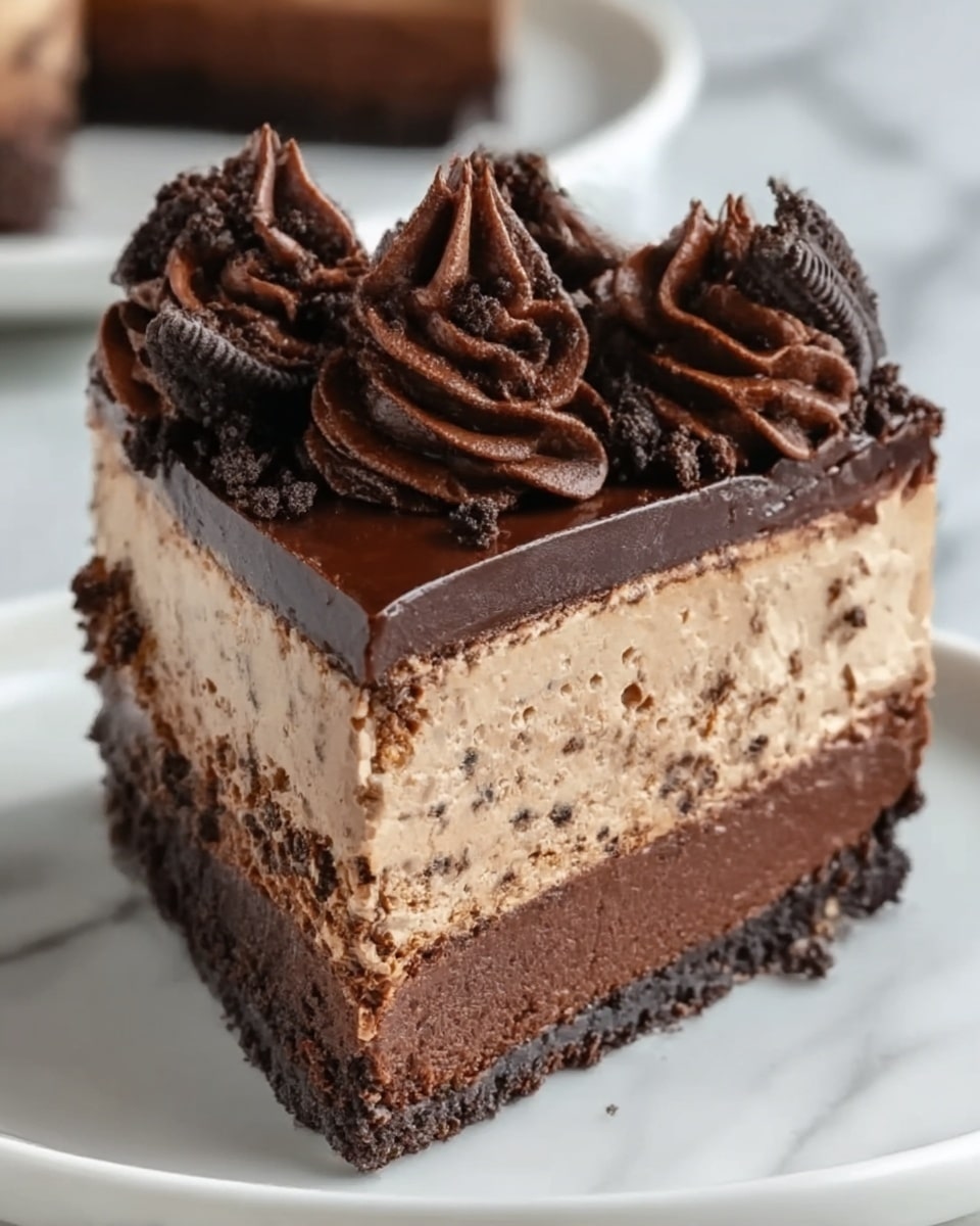 Triple Chocolate Cheesecake with Oreo Crust Recipe - Recipe Image