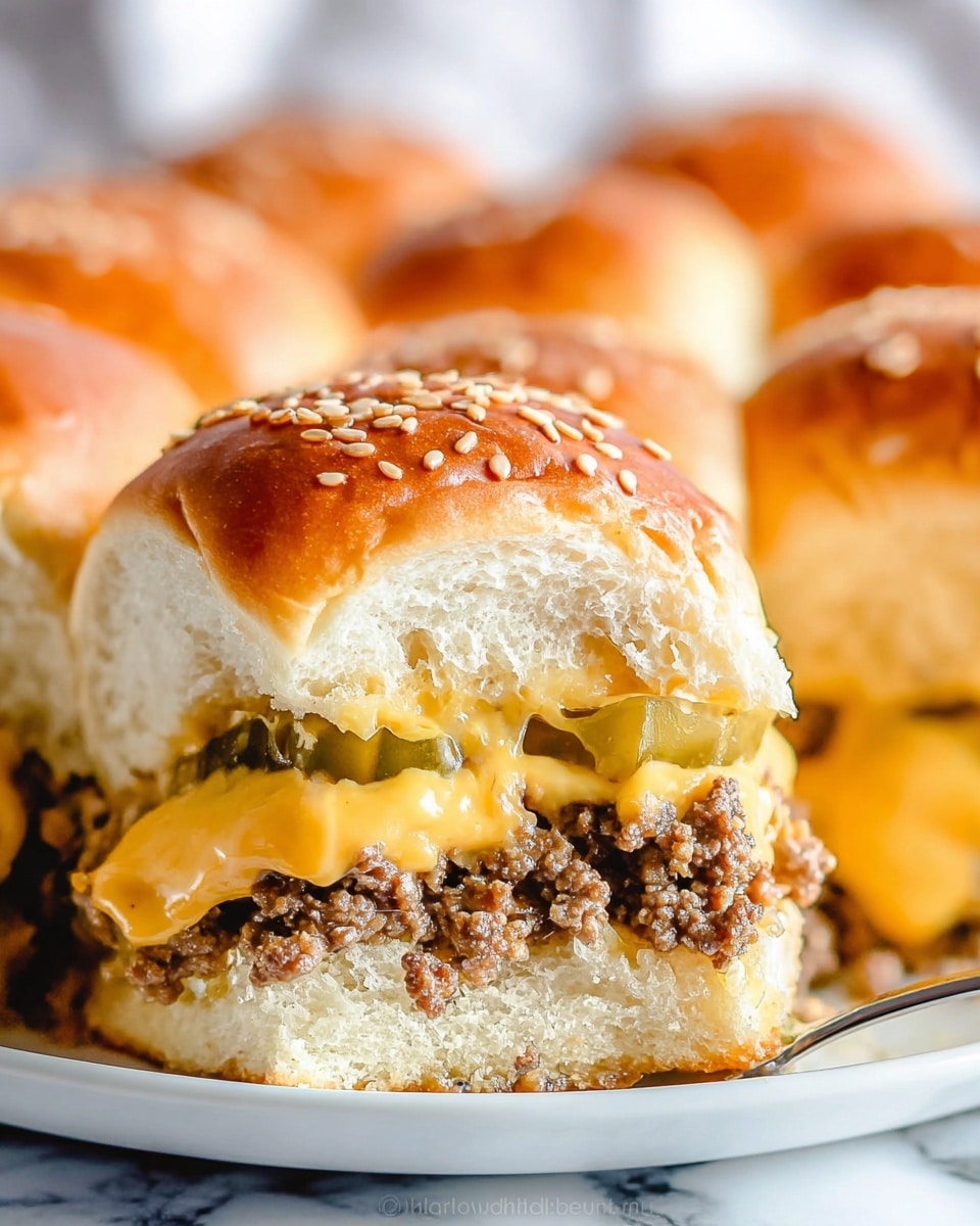 Hawaiian Roll Cheeseburger Sliders Recipe - Recipe Image
