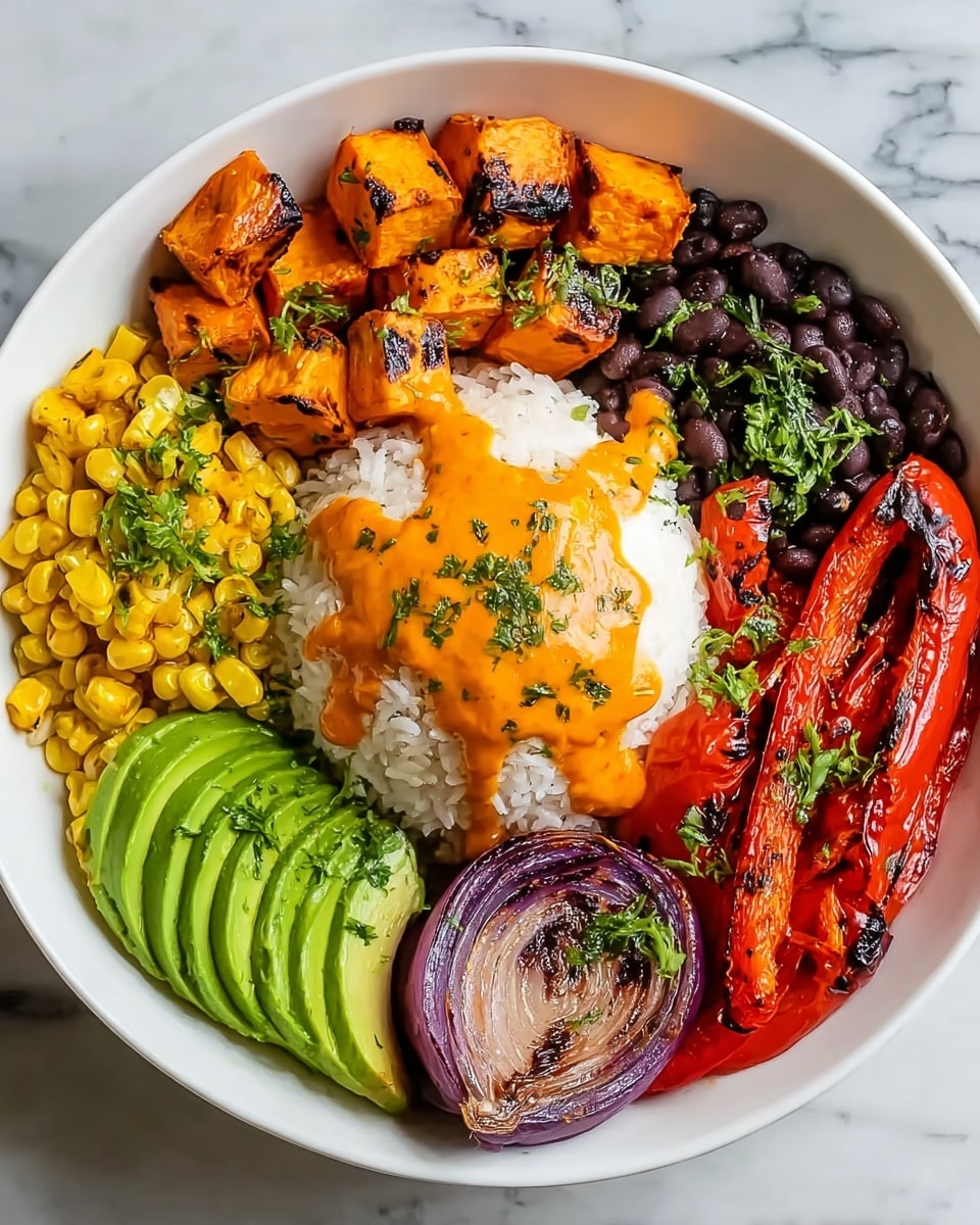 Vegan Sweet Potato Burrito Bowl Recipe - Recipe Image