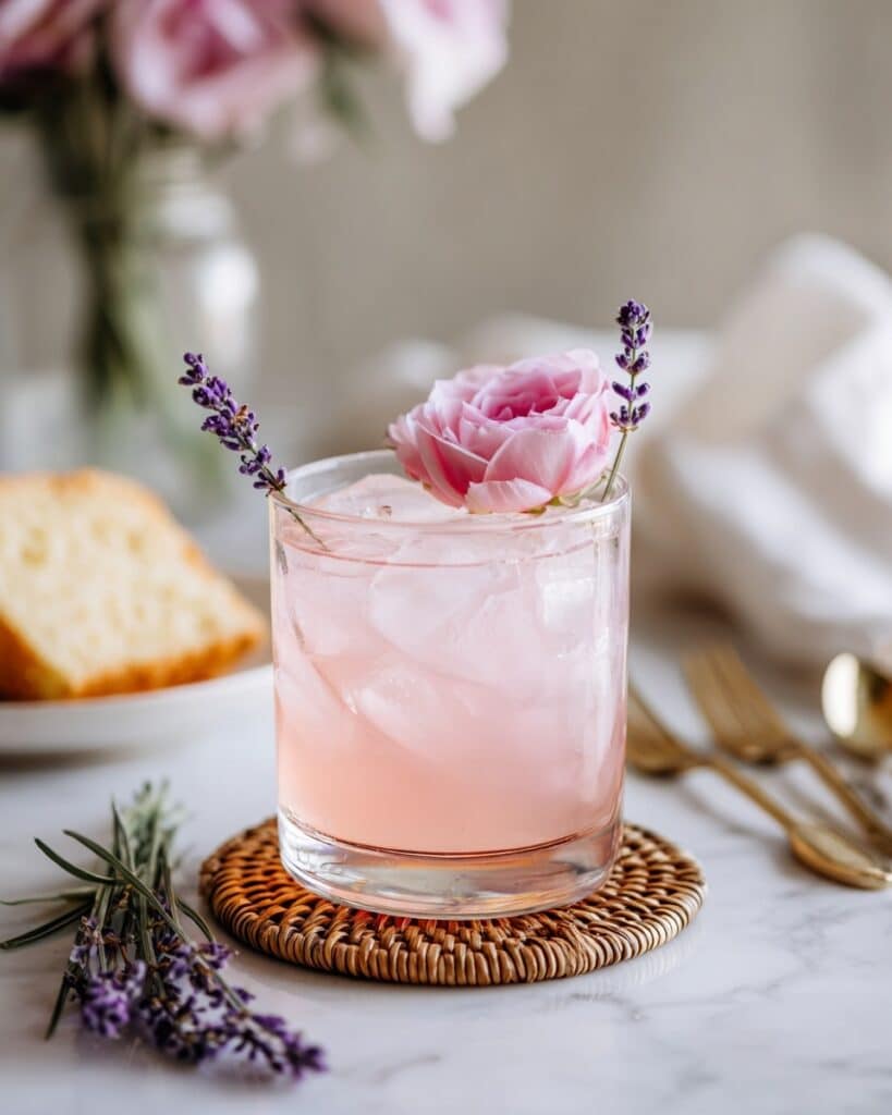 Lavender Rose Moon Mocktail – A Calming, Floral Sparkler Recipe