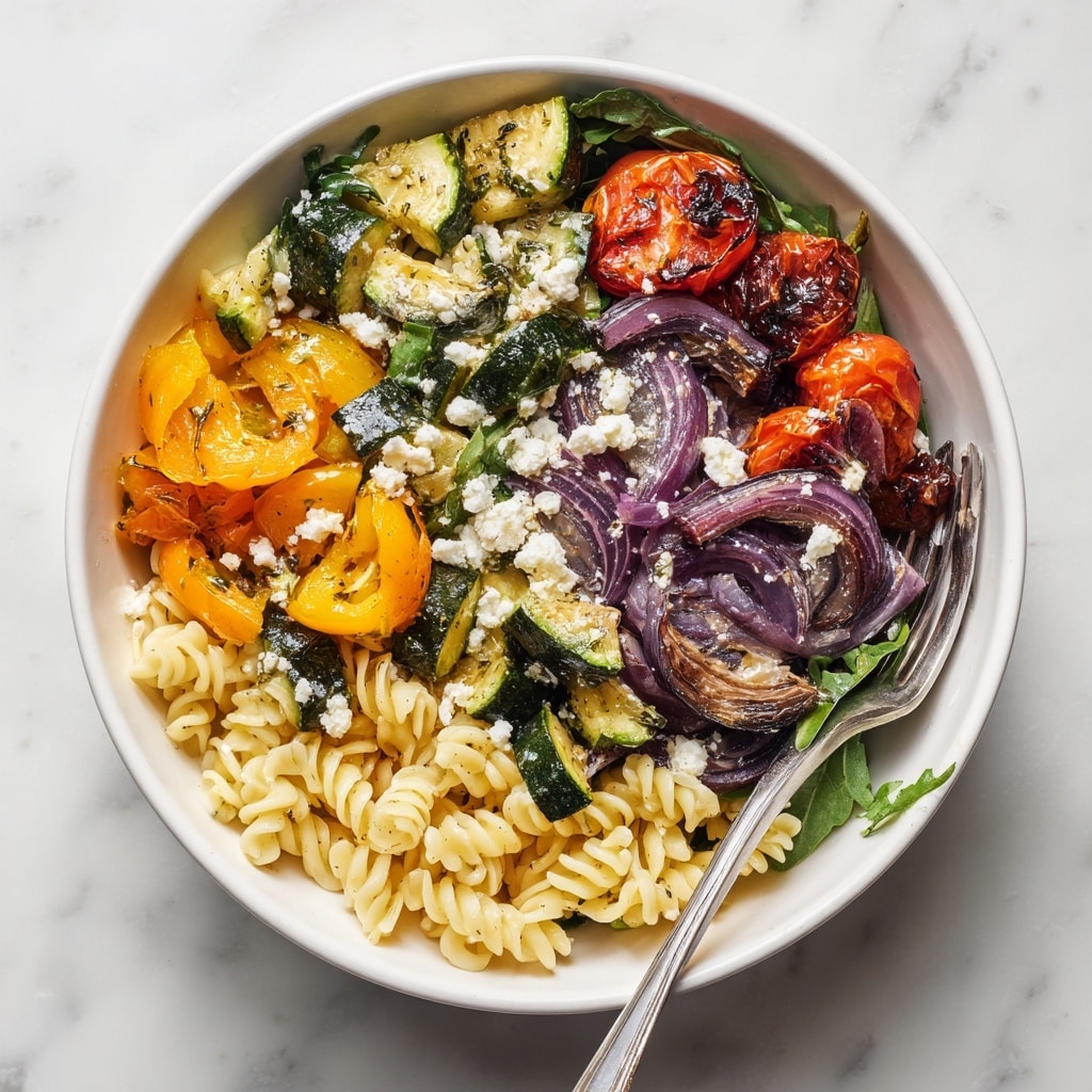 Roasted Veggie Pasta with Feta Recipe - Recipe Image